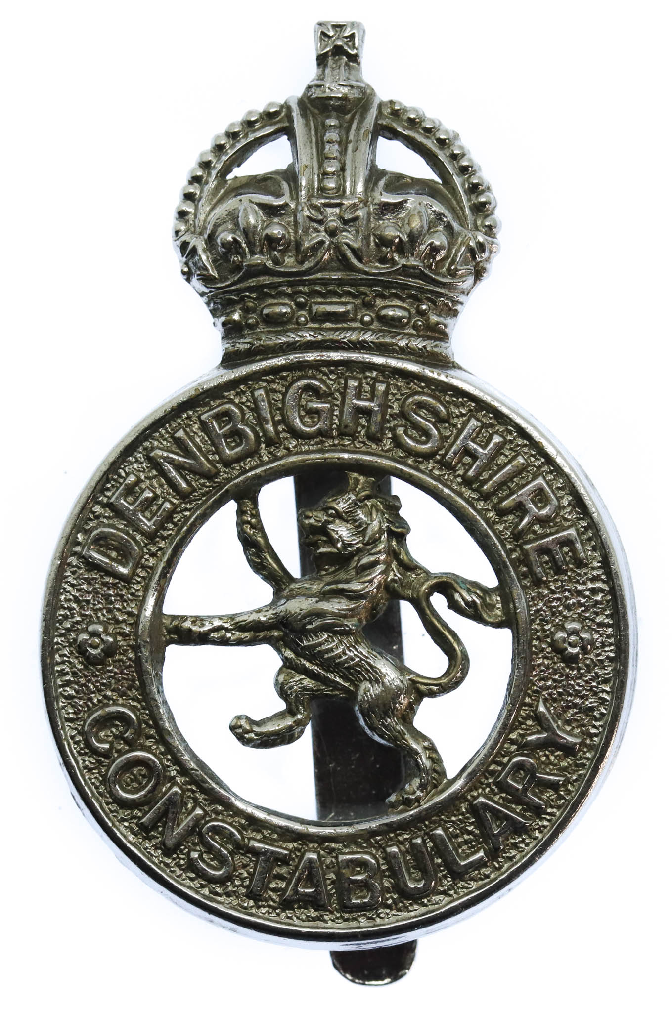 Denbighshire Constabulary Cap Badge - King's Crown