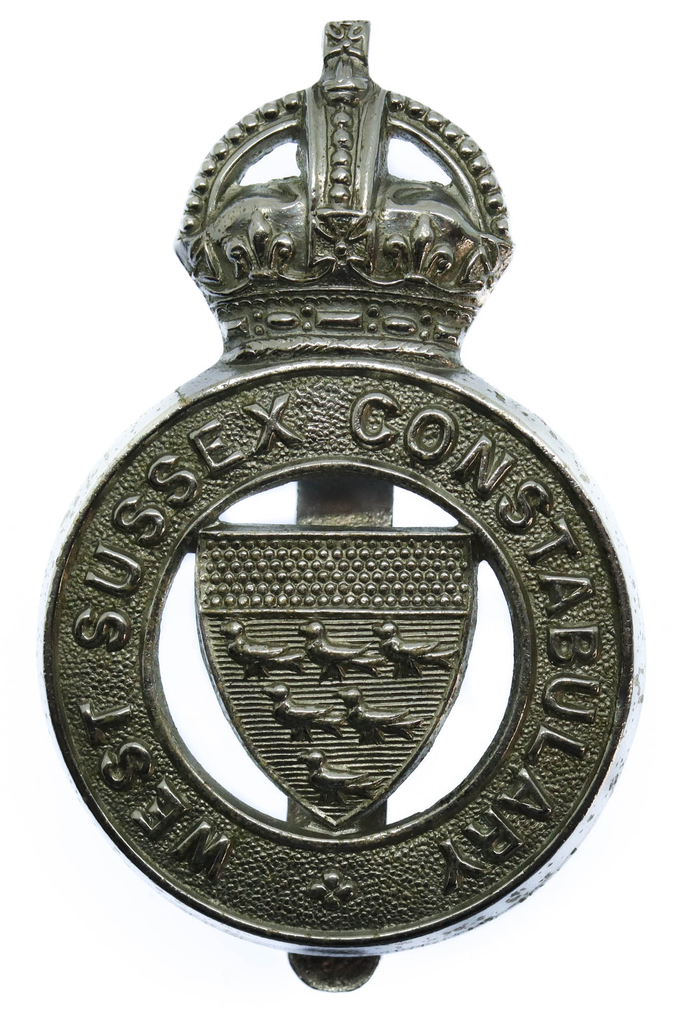 West Sussex Constabulary Cap Badge - King's Crown