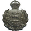 Glamorgan Constabulary Chrome Wreath Cap Badge - King's Crown