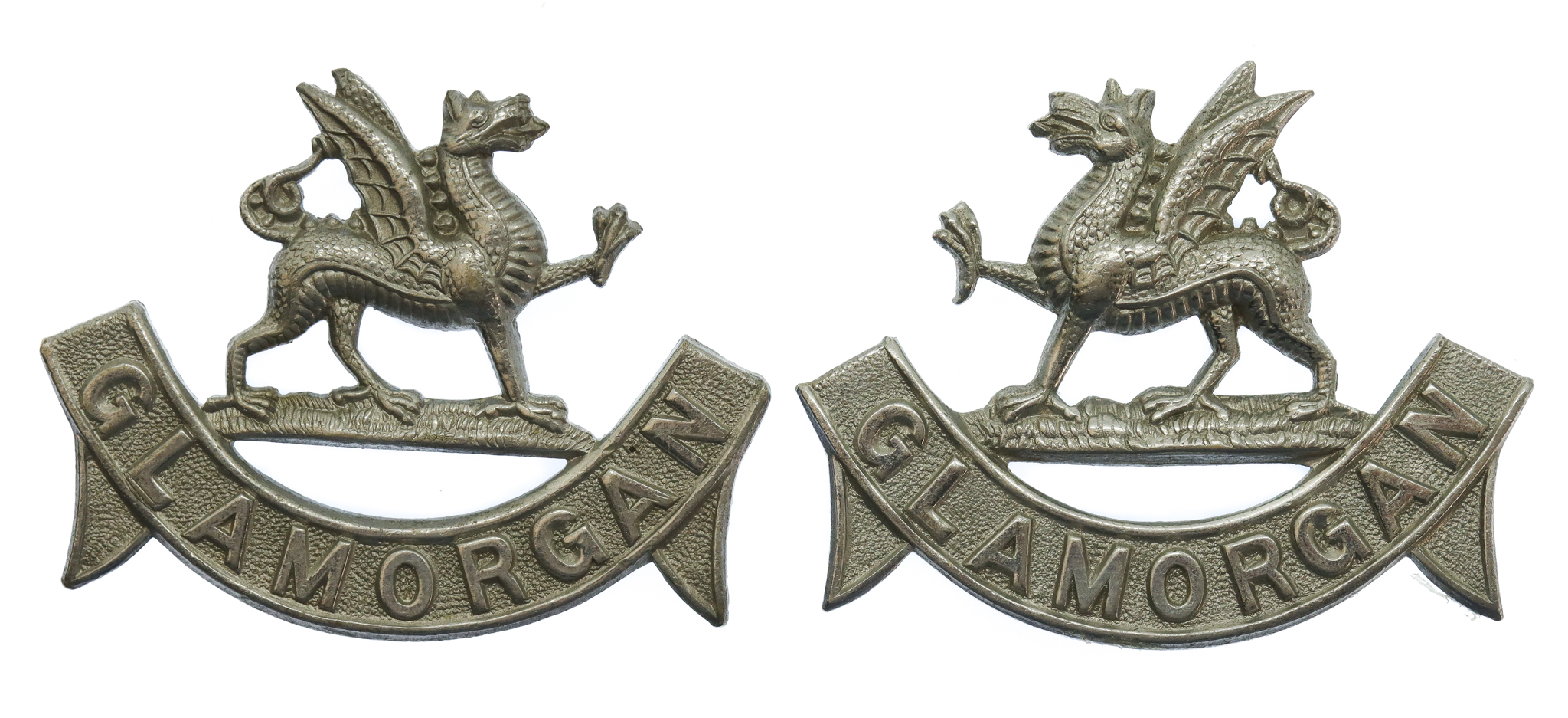 Pair of Glamorgan Constabulary Collar Badges