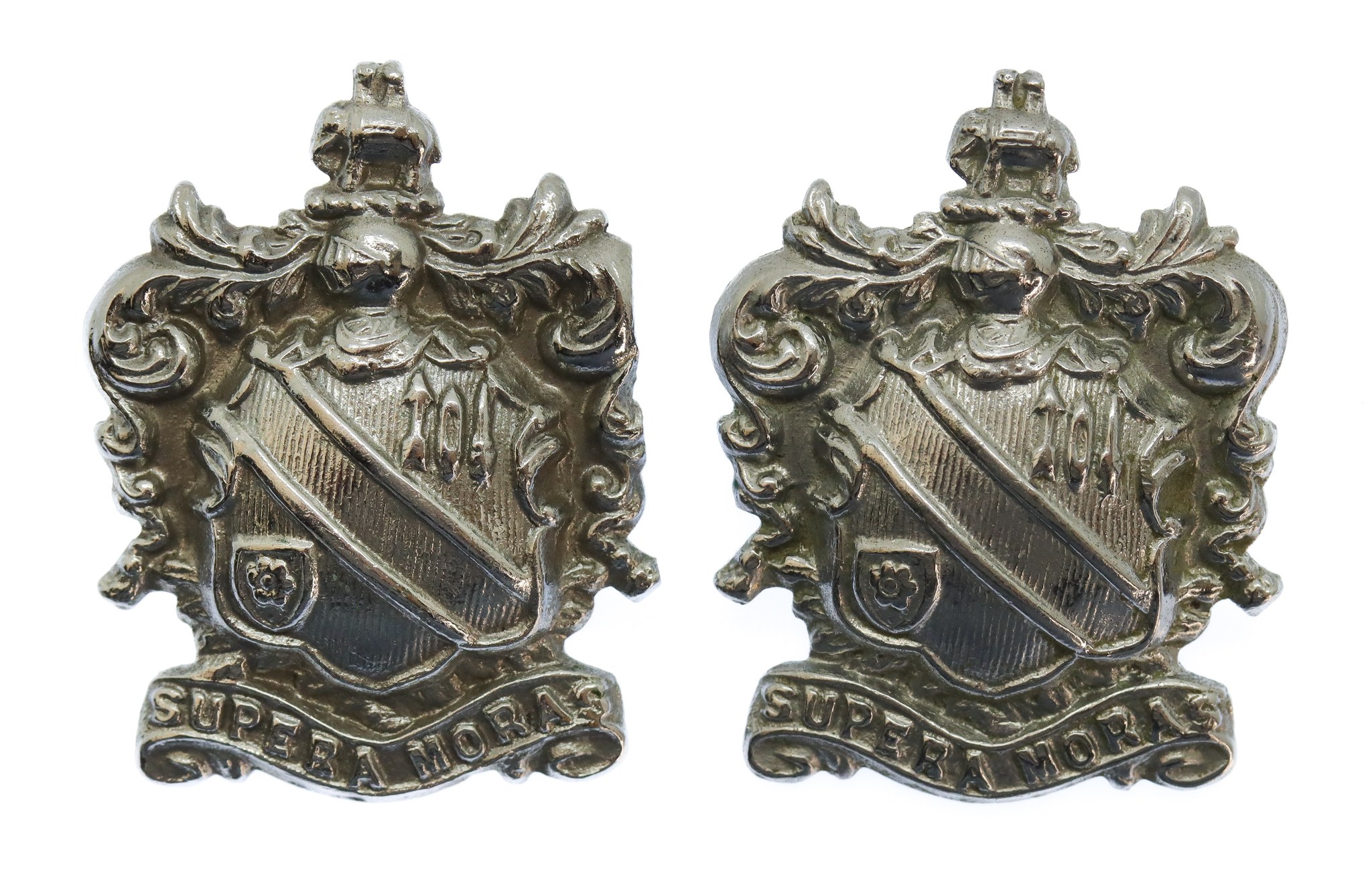 Pair of County Borough of Bolton Police Collar Badges