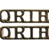 Pair of Queen's Royal Irish Hussars (Q.R.I.H.) Anodised (Staybrite) Shoulder Titles