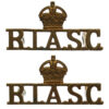 Pair of Royal Indian Army Service Corps (R.I.A.S.C.) Shoulder Titles