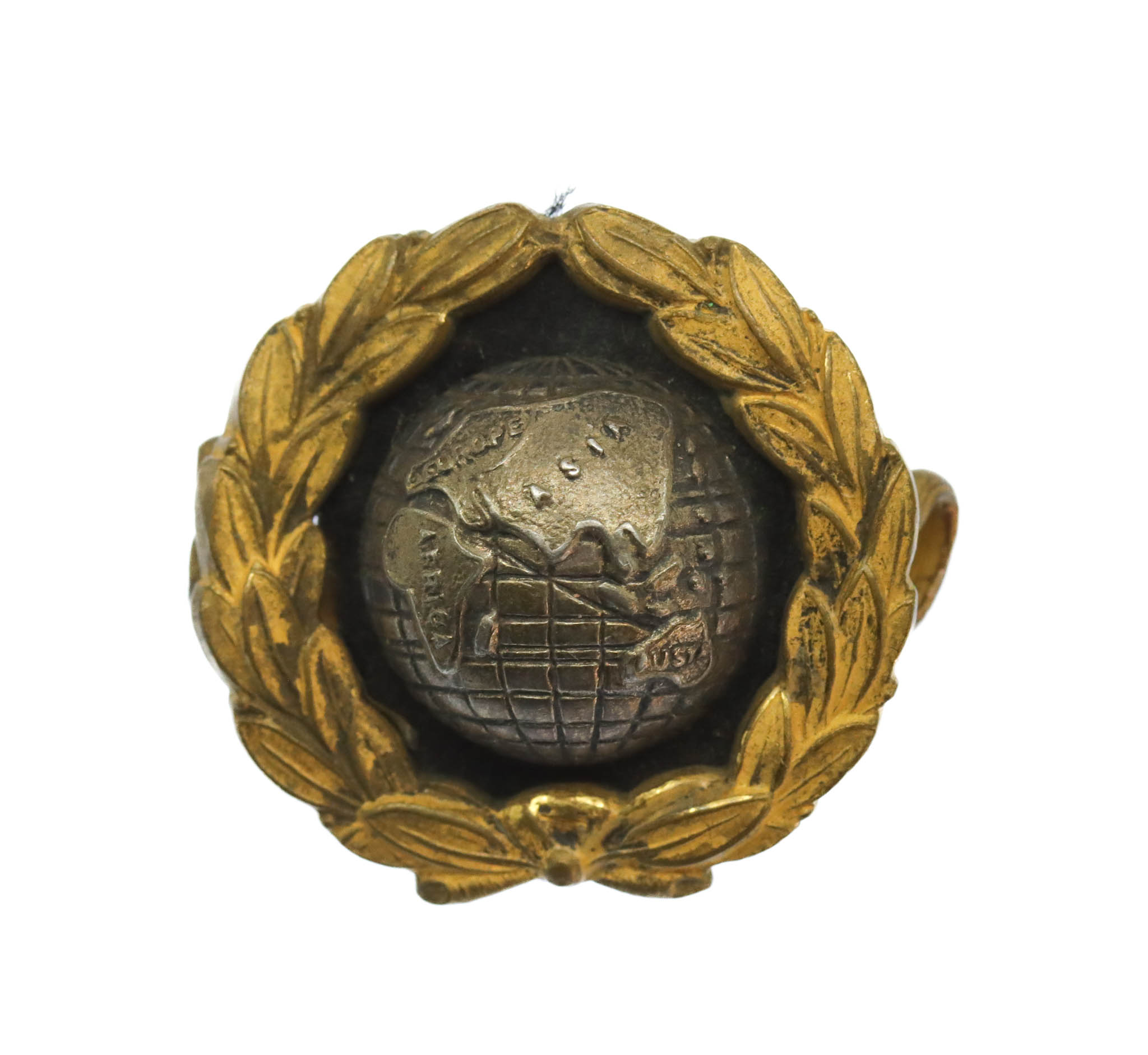 Royal Marines Officer's Dress Silvered & Gilt Collar Badge
