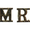 Pair of Royal Marines (RM) Anodised (Staybrite) Shoulder Titles
