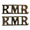Pair of Royal Marines Reserve (RMR) Anodised (Staybrite) Shoulder Titles
