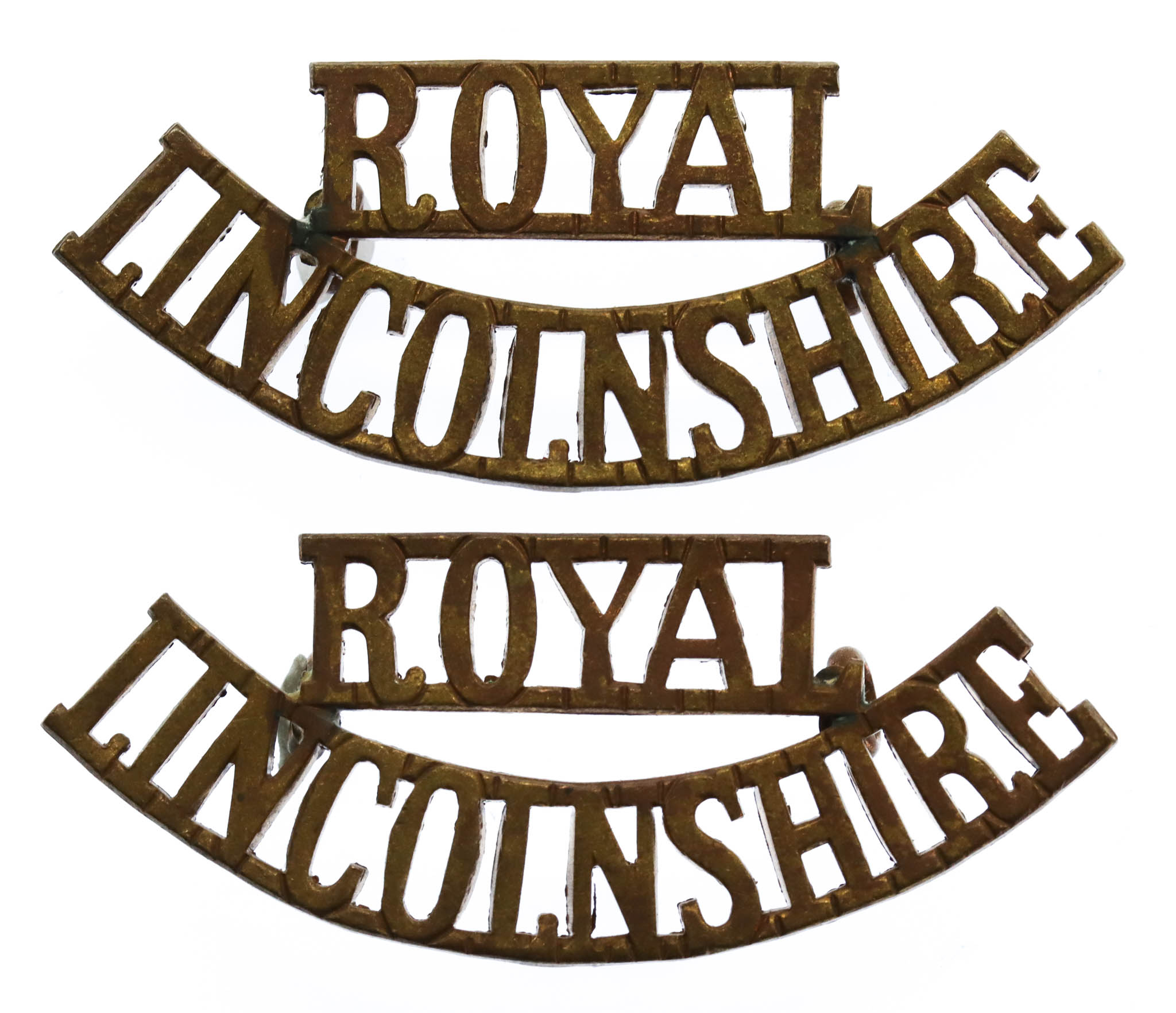Pair of Royal Lincolnshire Regiment (ROYAL/LINCOLNSHIRE) Shoulder Titles