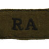 Royal Artillery (RA) Cloth Slip On Shoulder Title
