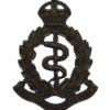 Royal Army Medical Corps (R.A.M.C.) Officer's Service Dress Collar Badge - King's Crown
