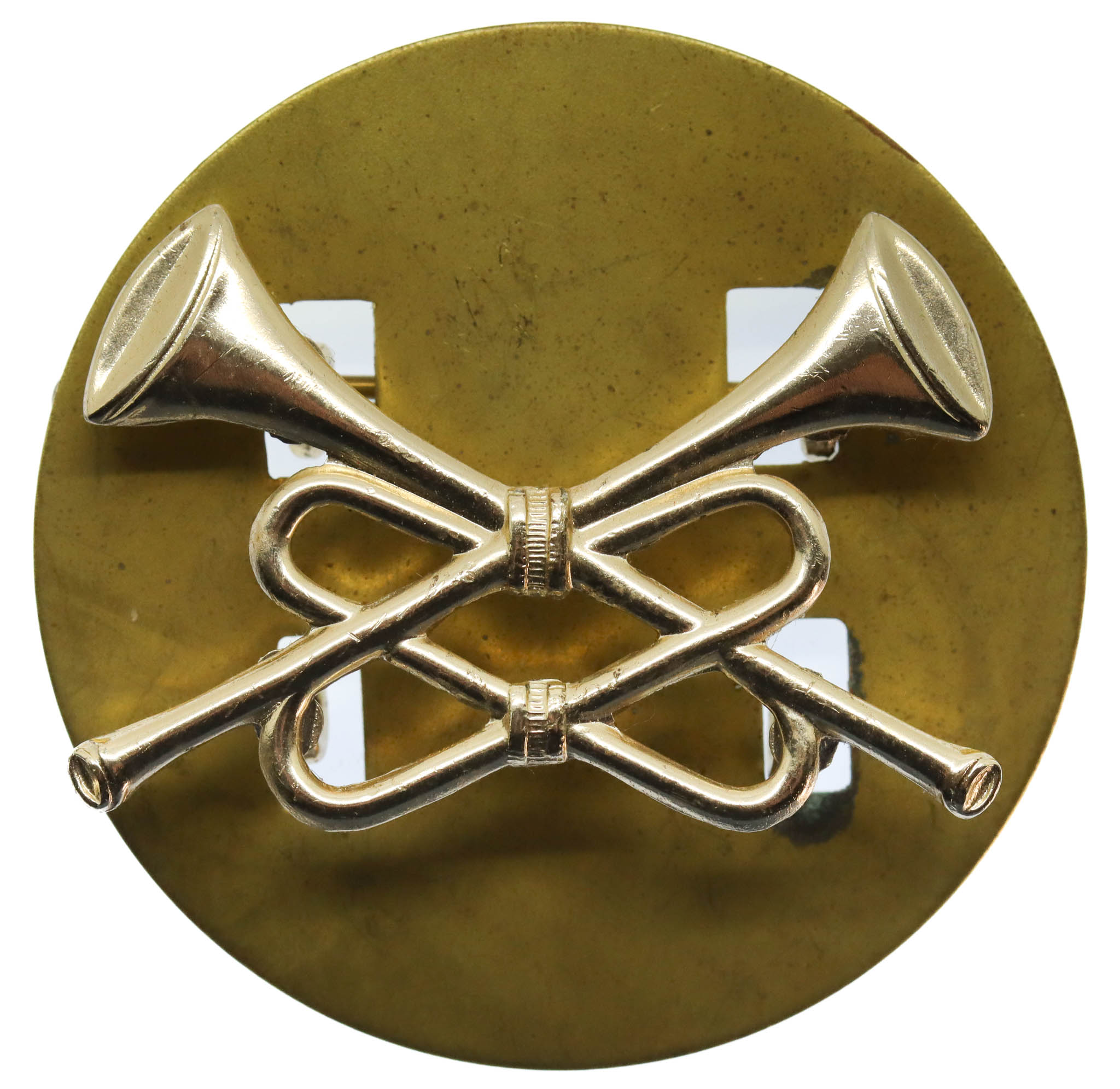 British Army Trumpeter Anodised (Staybrite) Arm Badge