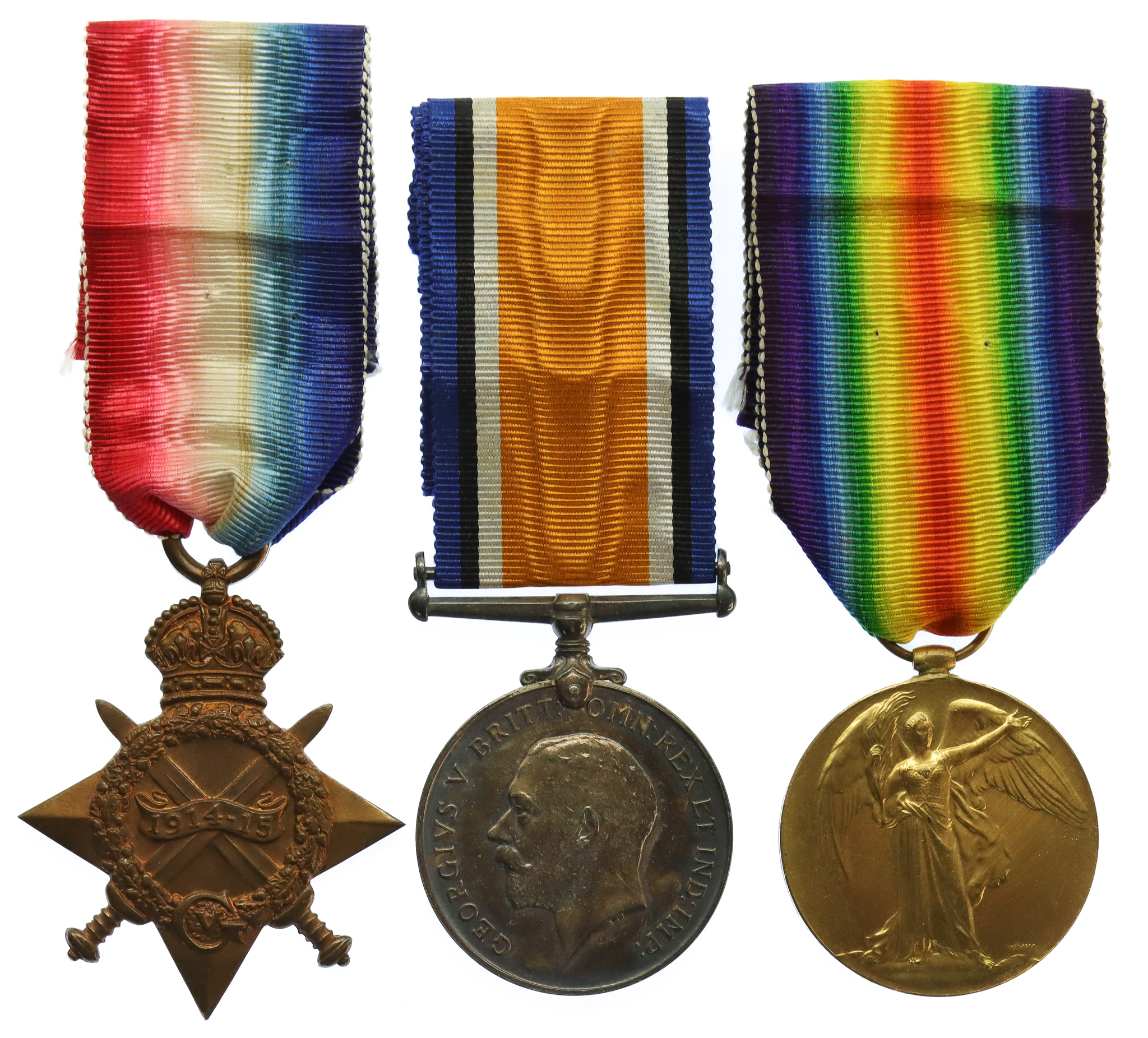 WW1 1914-15 Star Medal Trio - 2nd Lt. R.L.A. Dillon, Royal Field Artillery (Previously Private, 3rd County of London Yeomanry)