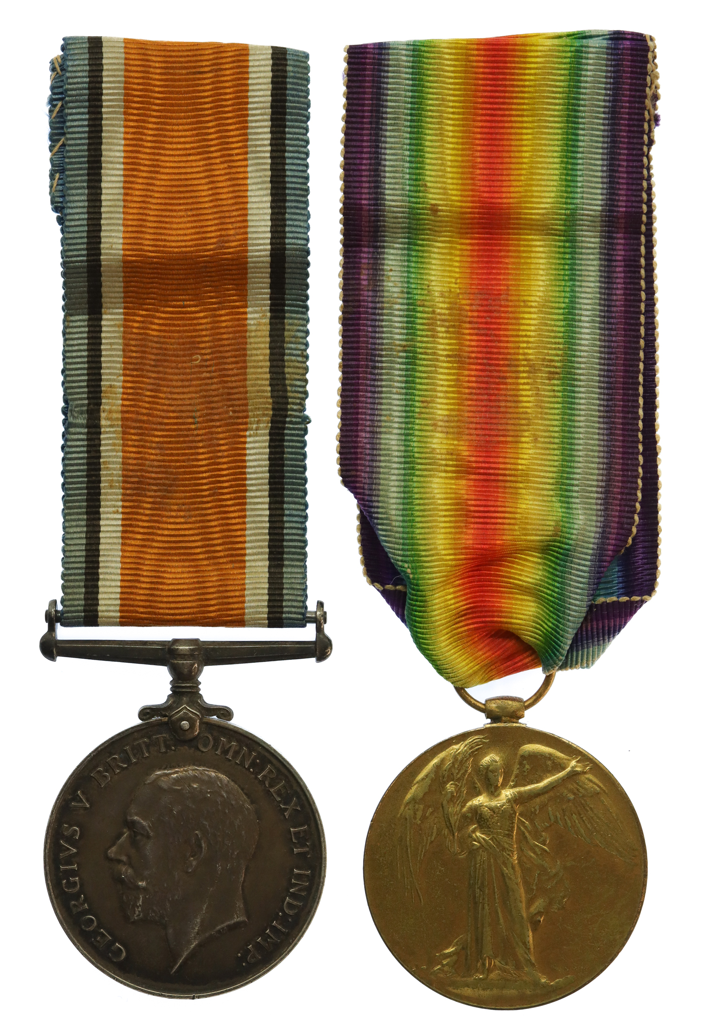 WW1 British War & Victory Medal Pair to Underage Soldier - Gnr. W. Watkinson, Royal Artillery - Wounded