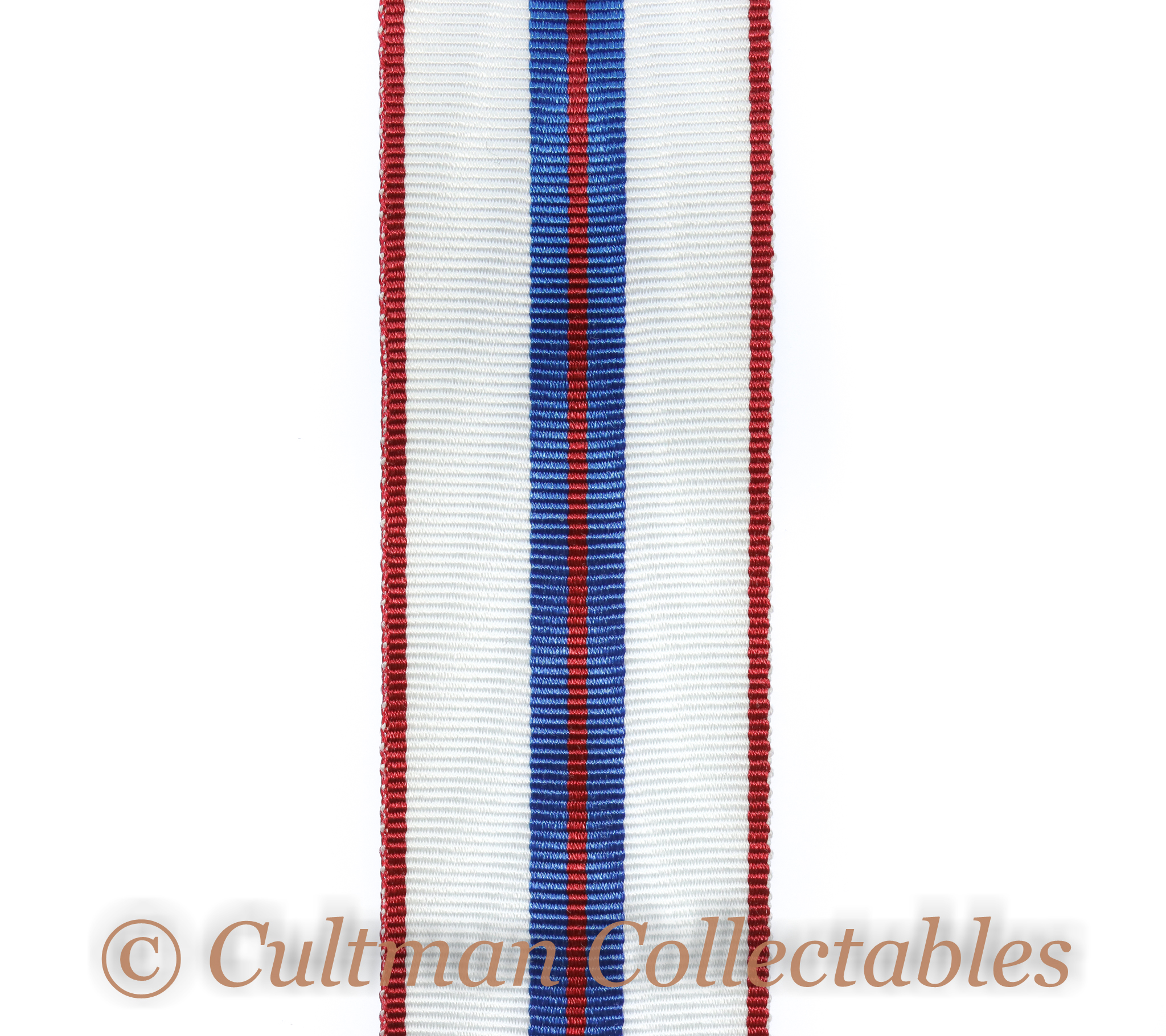 Elizabeth II 1977 Silver Jubilee Medal Ribbon – Full Size