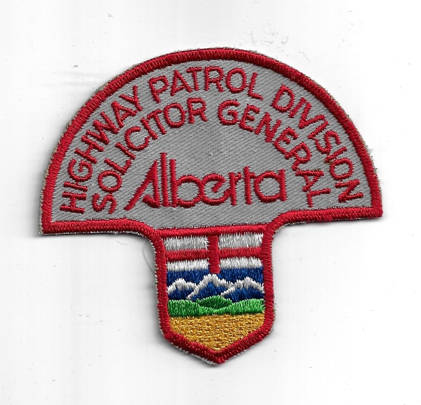 Canadian Alberta Highway Patrol Division Solicitor General Cloth Patch