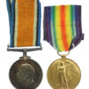 WW1 British War & Victory Medal Pair - Pte. B.S. Whyberd, Rifle Brigade & 4th London Regiment (Royal Fusiliers) - K.I.A.