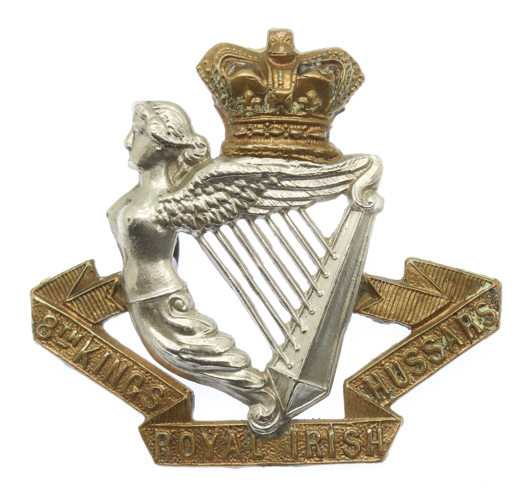 Victorian 8th King's Royal Irish Hussars Cap Badge