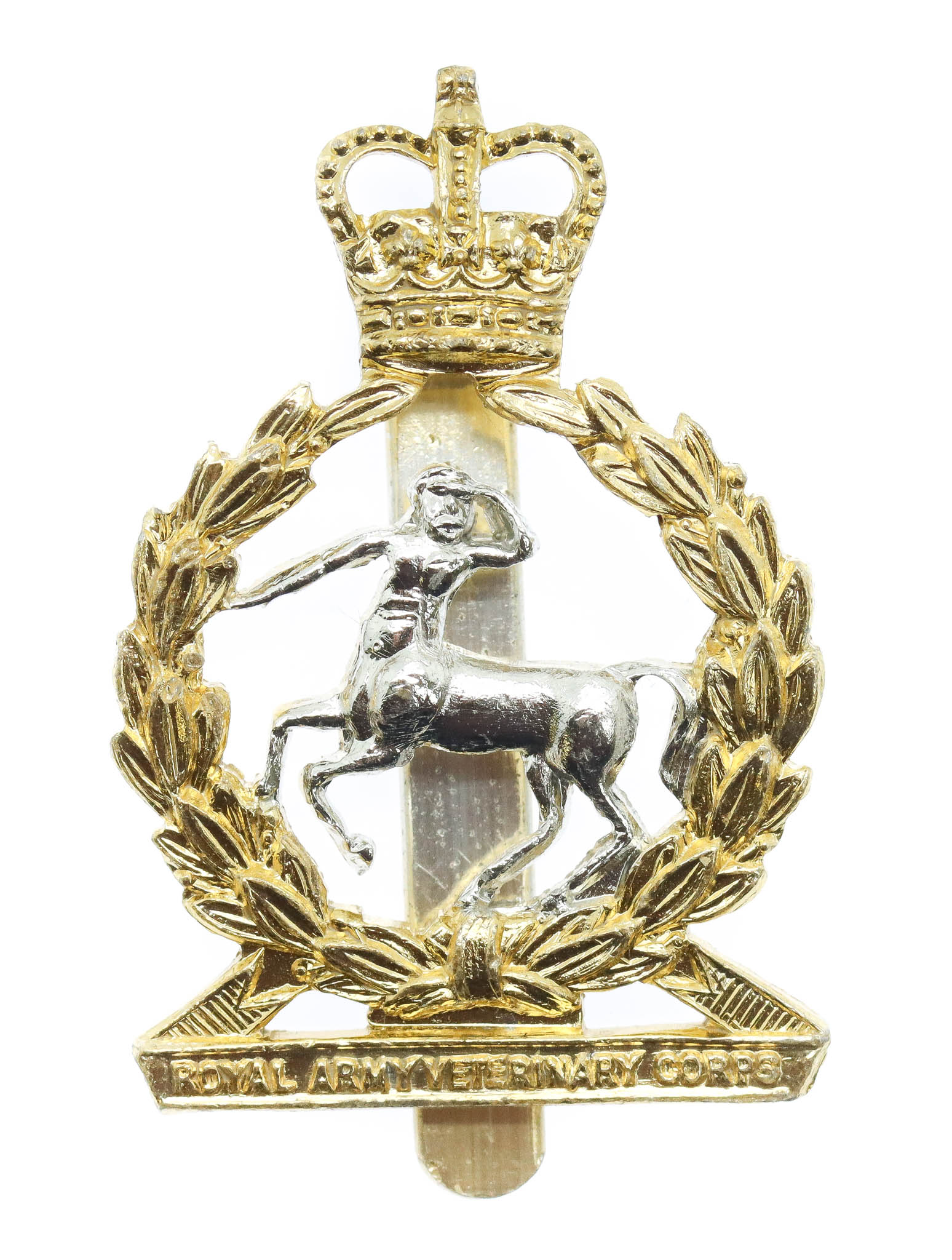 Royal Army Veterinary Corps (R.A.V.C.) Anodised (Staybrite) Cap Badge