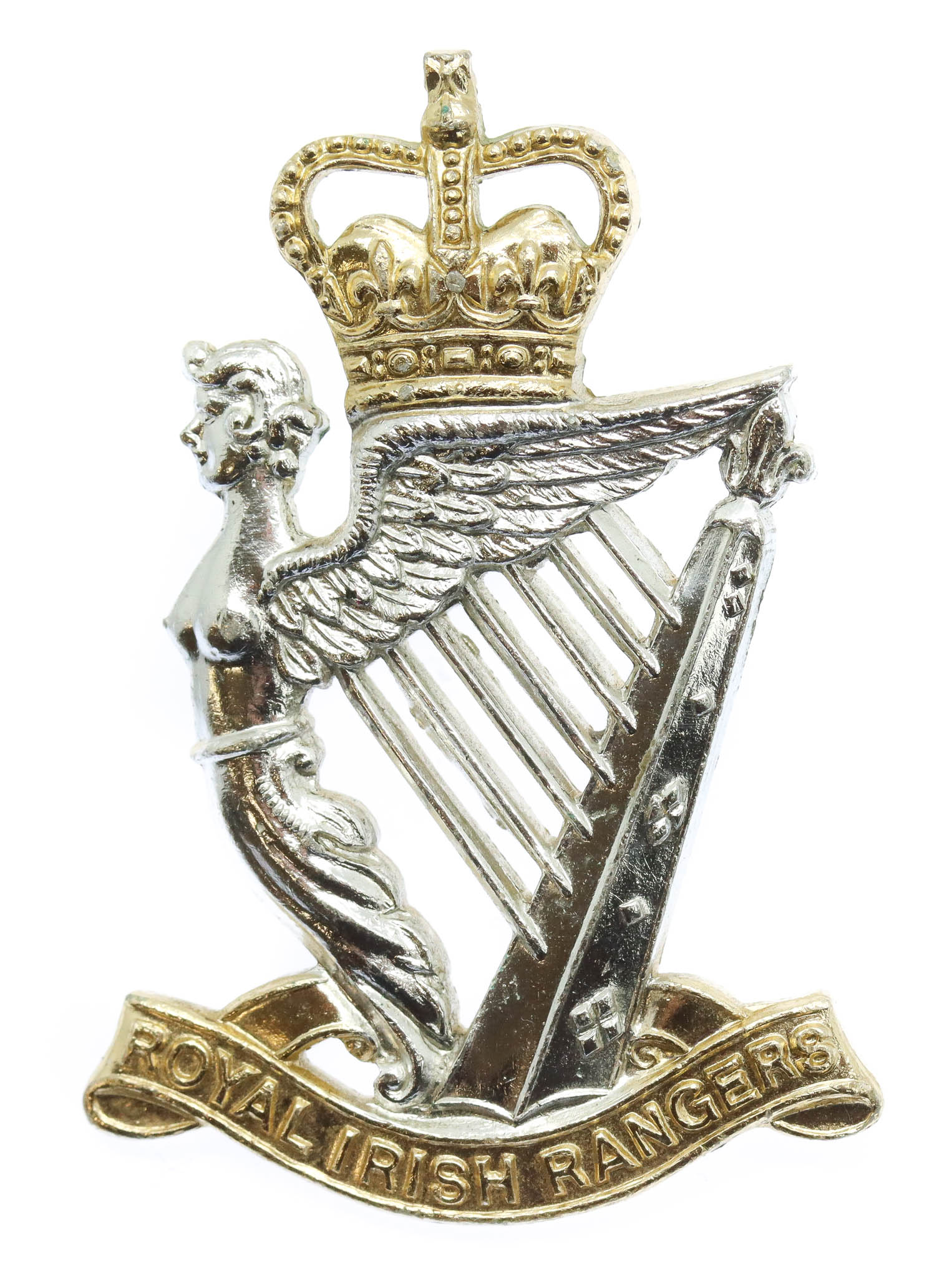 Royal Irish Rangers Anodised (Staybrite) Cap Badge