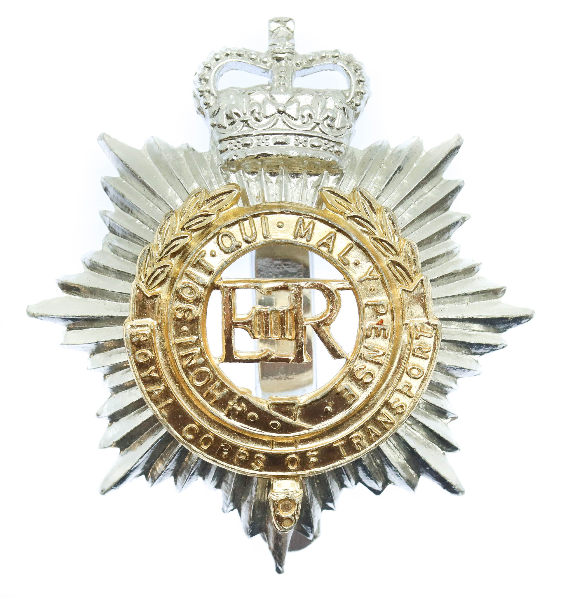 Royal Corps of Transport (R.C.T.) Anodised (Staybrite) Cap Badge