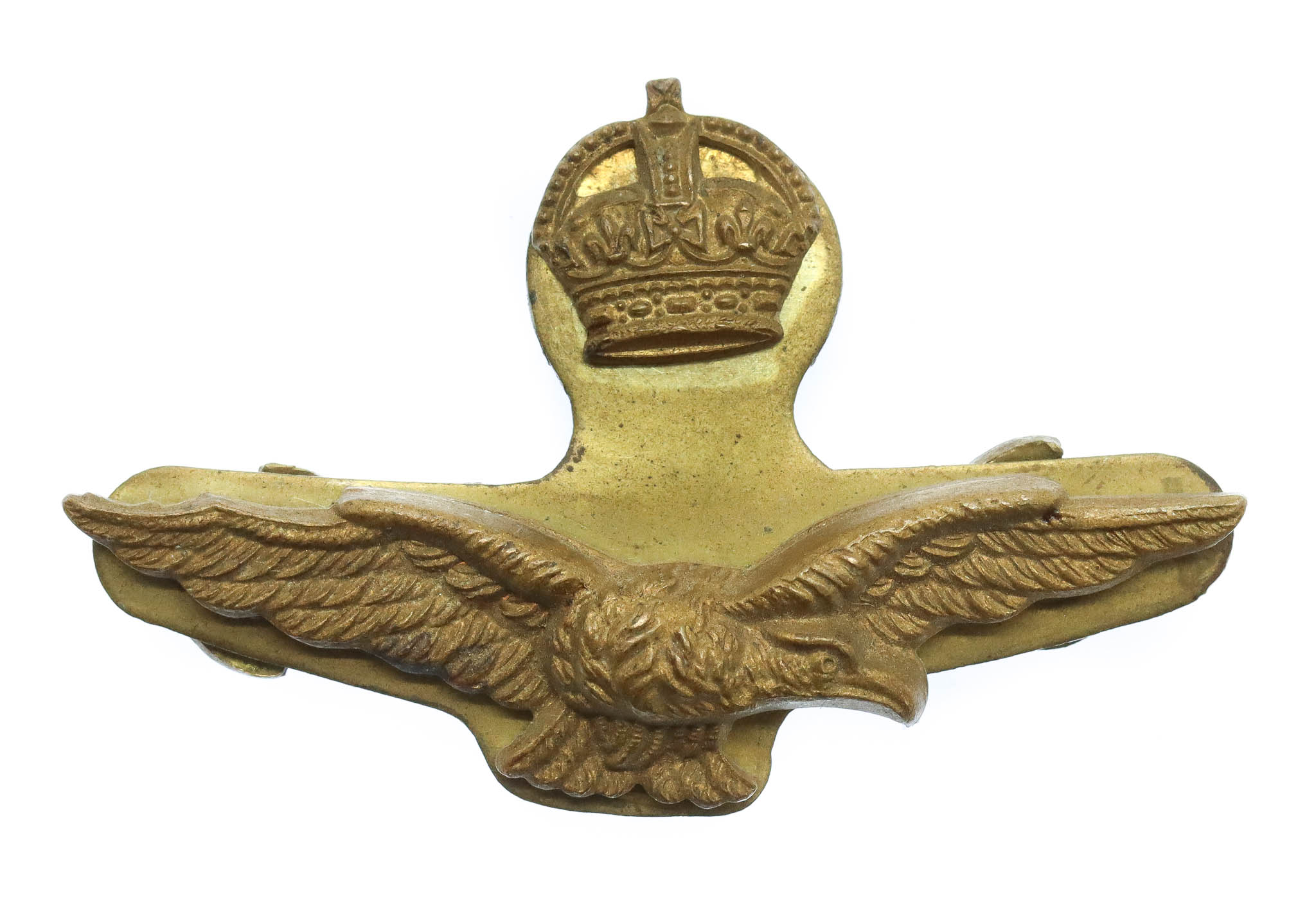 Royal Air Force (R.A.F.) Officer's Field Service Cap Badge - King's Crown
