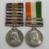Queen's South Africa (Clasps - Tugela Heights, Orange Free State, Relief, of Ladysmith, Transvaal, Laing's Nek, Cape Colony) & King's South Africa (Clasps - South Africa 1901, South Africa 1902) Medal Pair - Pte. H. White, Queen's Royal West Surrey Regiment