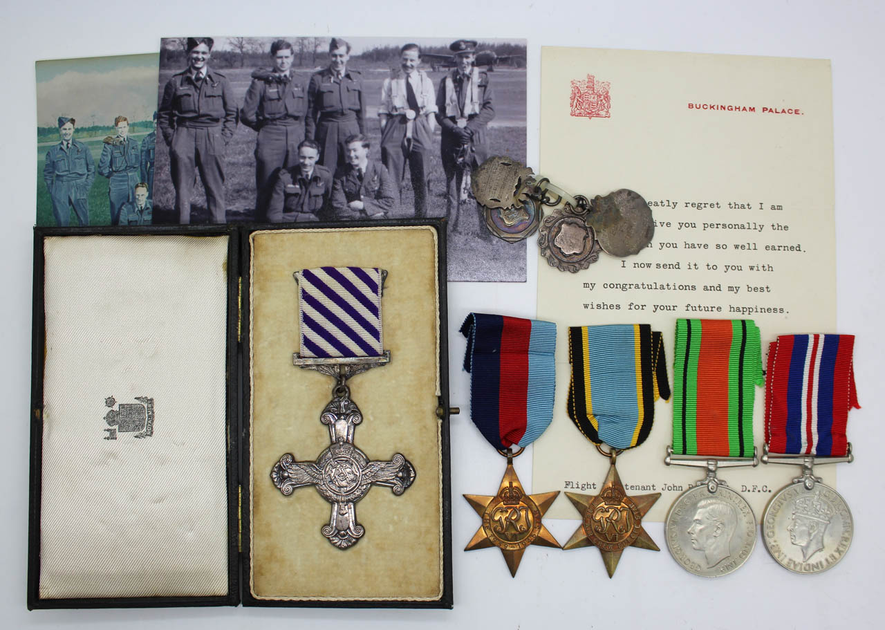 WW2 Bomber Command DFC Medal Group of Five - Flt. Lt. (Pilot Officer) J.R. Blott, 5 Group Bomber Command, No. 50 Squadron, Royal Air Force Volunteer Reserve