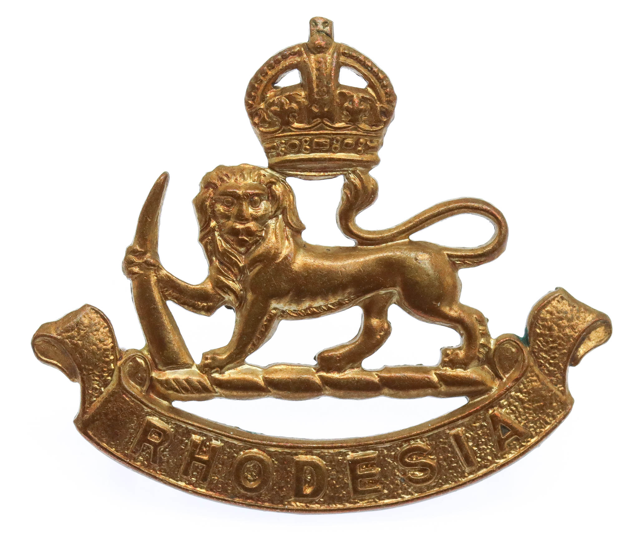 Southern Rhodesia Staff Corps Cap Badge - King's Crown