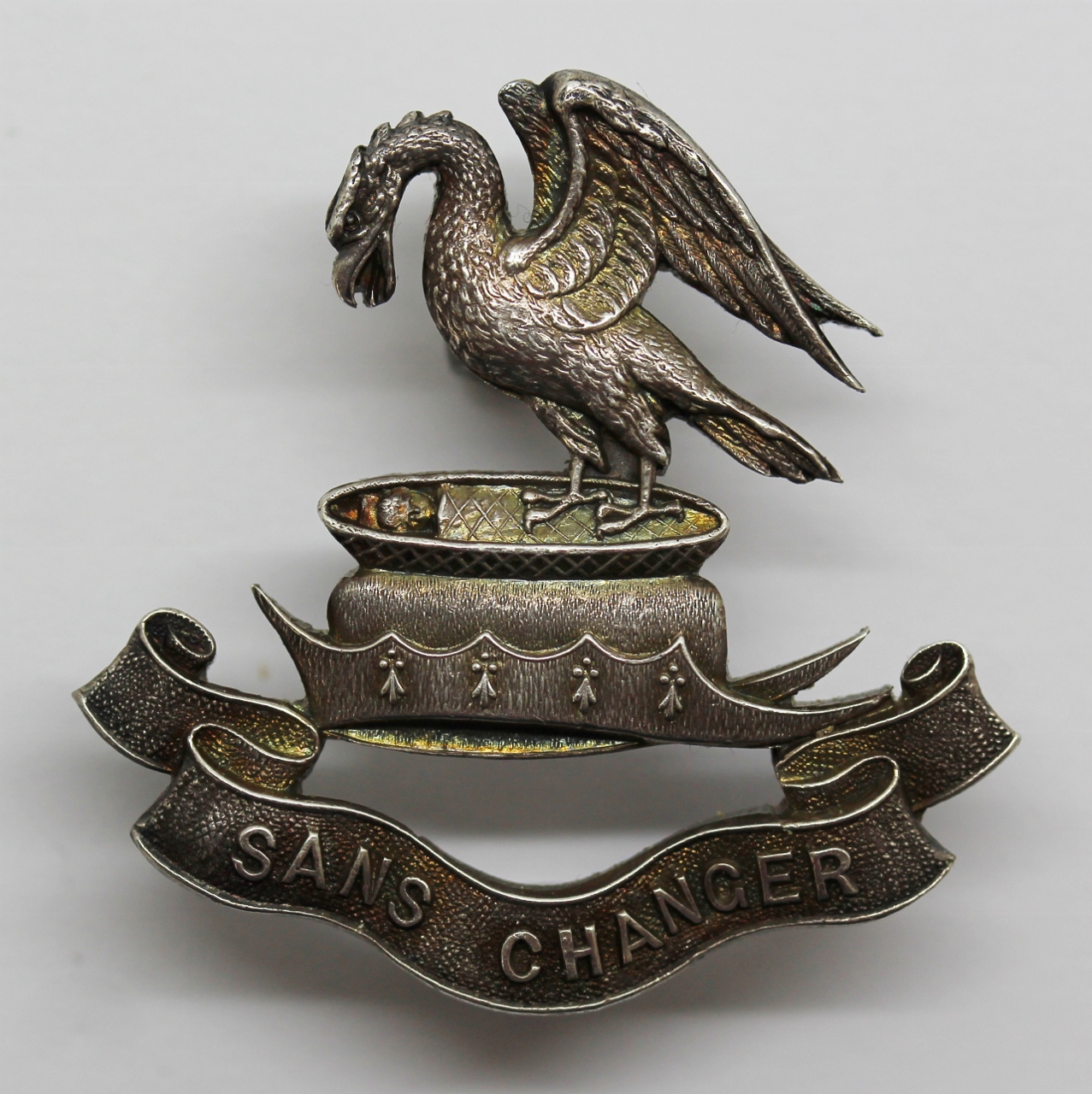 Liverpool Pals 1914 London Hallmarked Silver Cap Badge