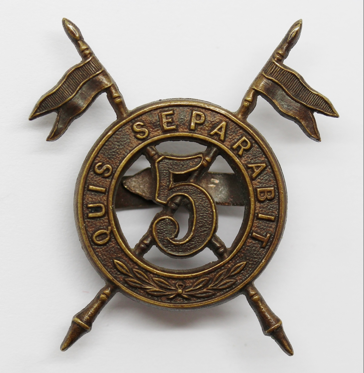 5th (Royal Irish) Lancers Officer's Service Dress Cap Badge