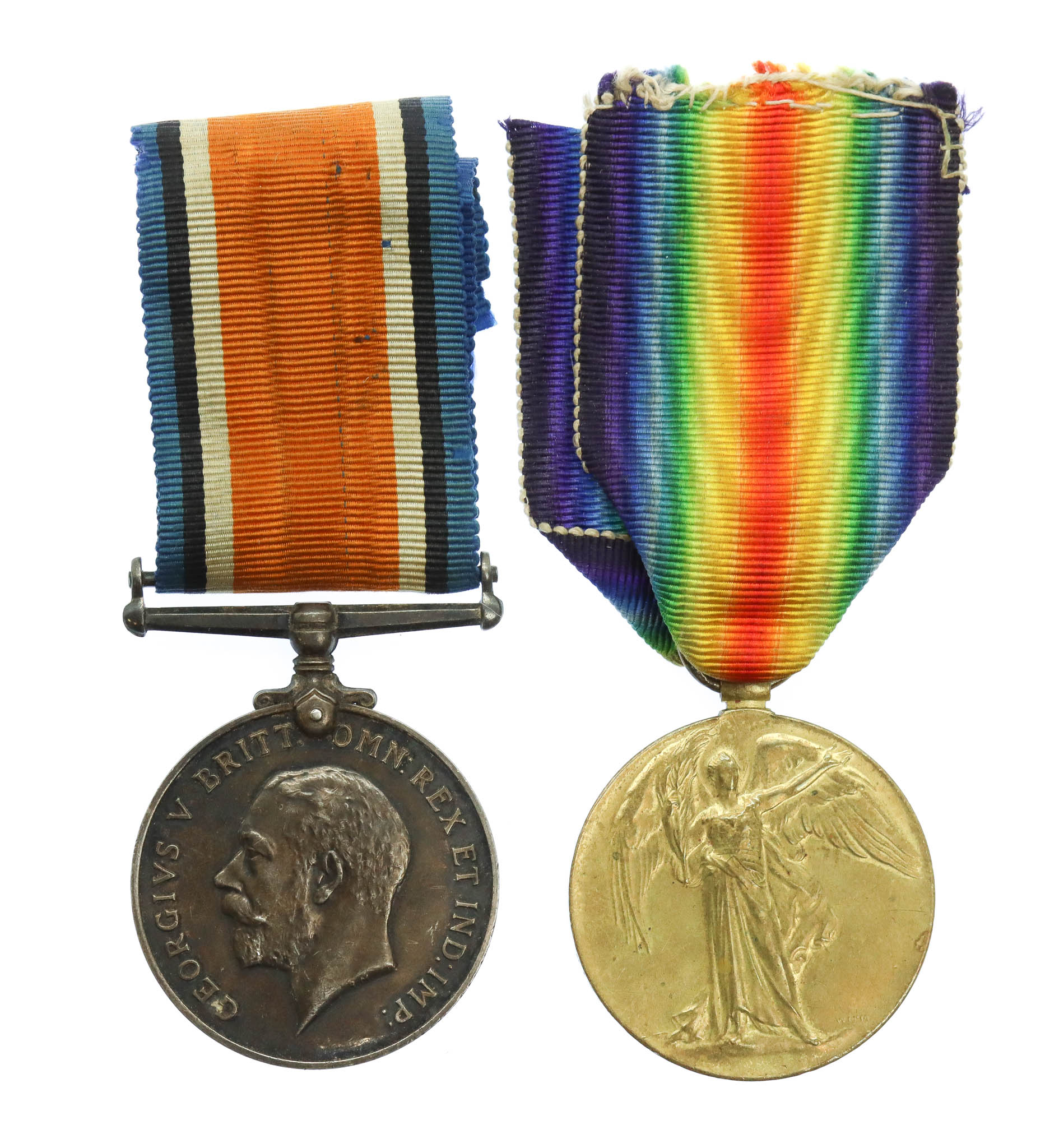 WW1 British War & Victory Medal Pair - Pte. G.T. Wale, 10th Bn. East Yorkshire Regiment