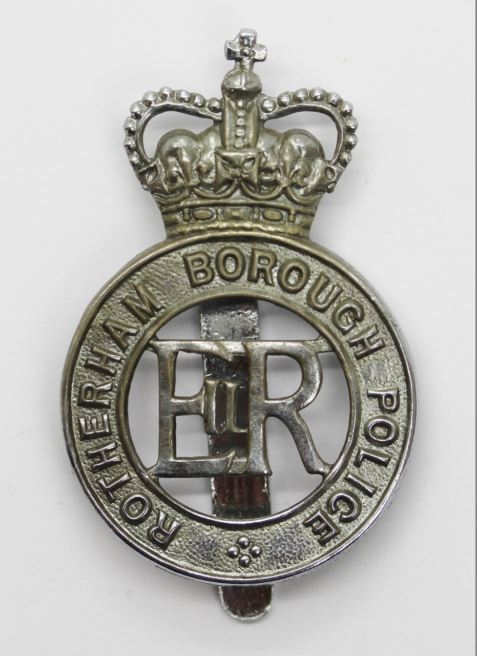 Rotherham Borough Police Cap Badge - Queen's Crown