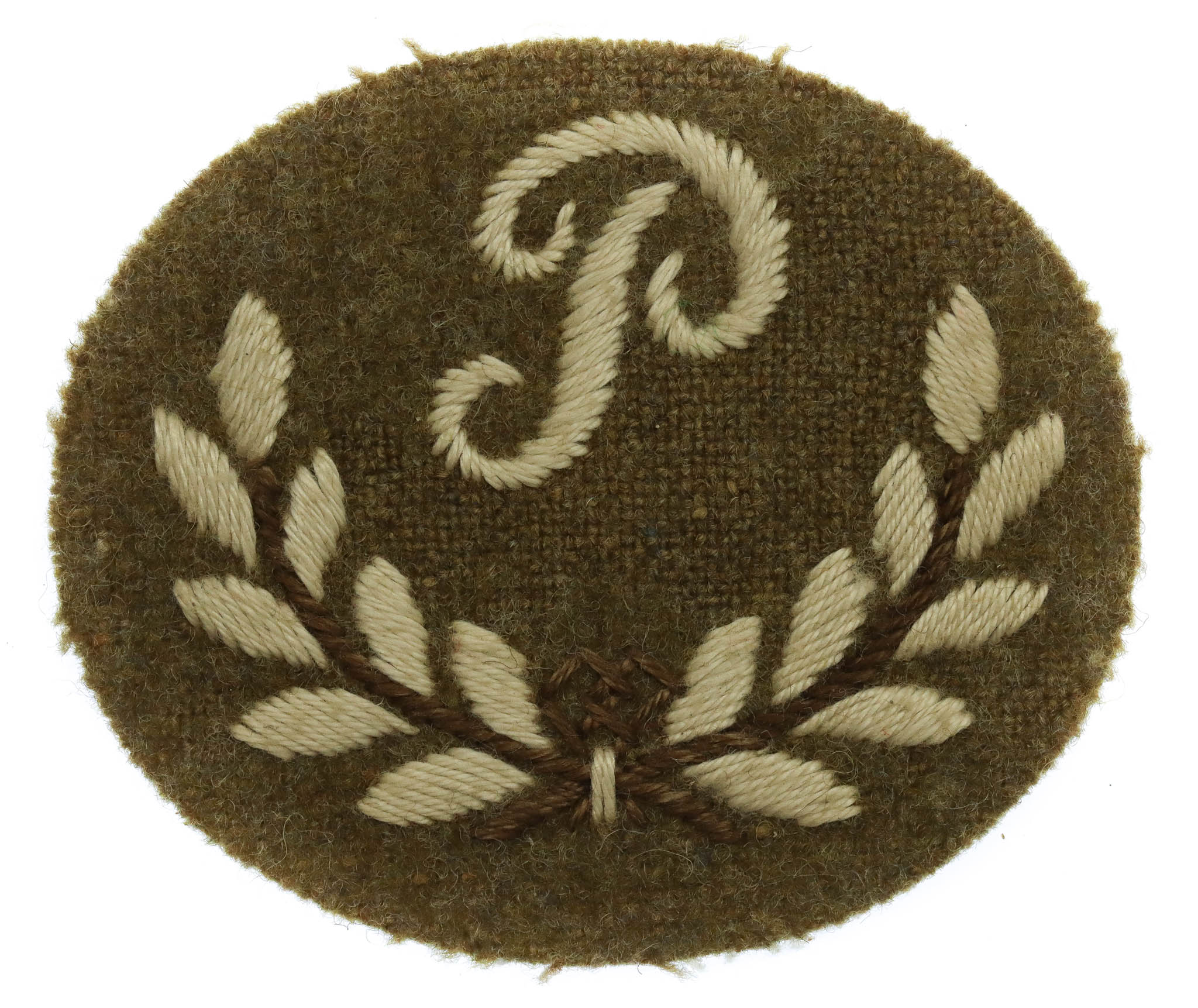British Army Plotter (P) (Royal Artillery & ATS) Cloth Proficiency Arm Badge
