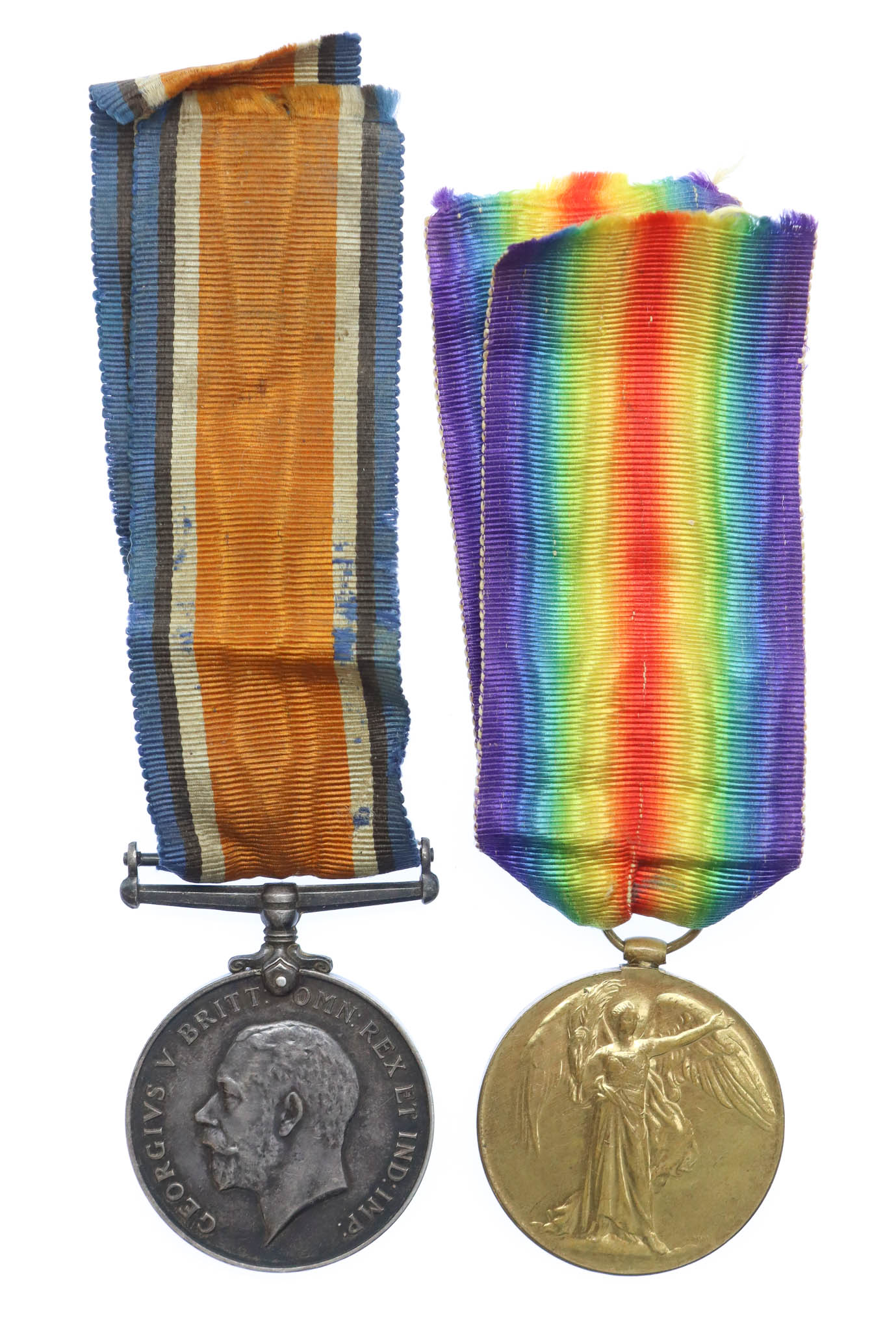 WW1 British War & Victory Medal Pair - Pte. A.R. Lee, 12th Bn. Durham Light Infantry (Later served with the Worcestershire Regiment & Royal Munster Fusiliers)