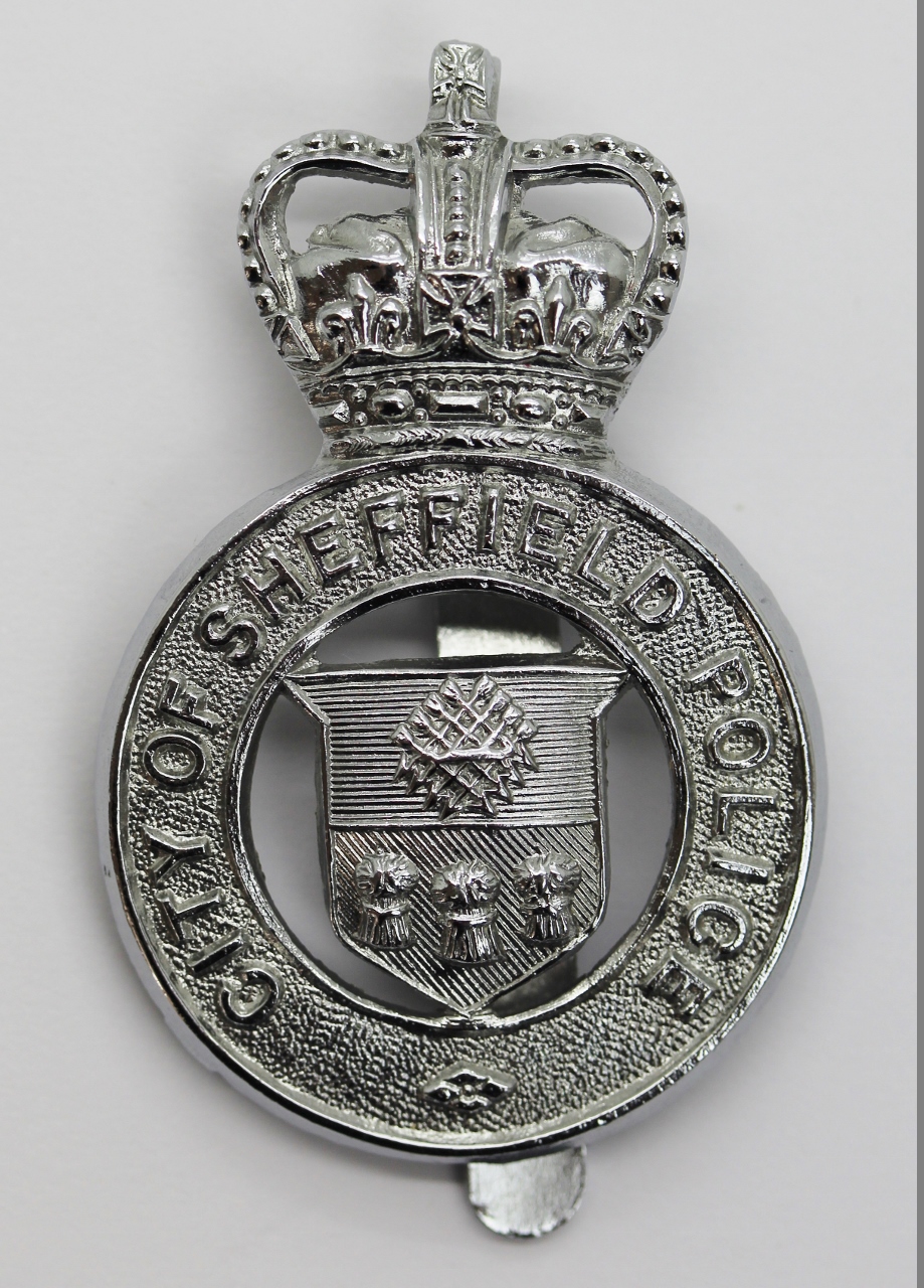 Sheffield City Police Cap Badge - Queen's Crown