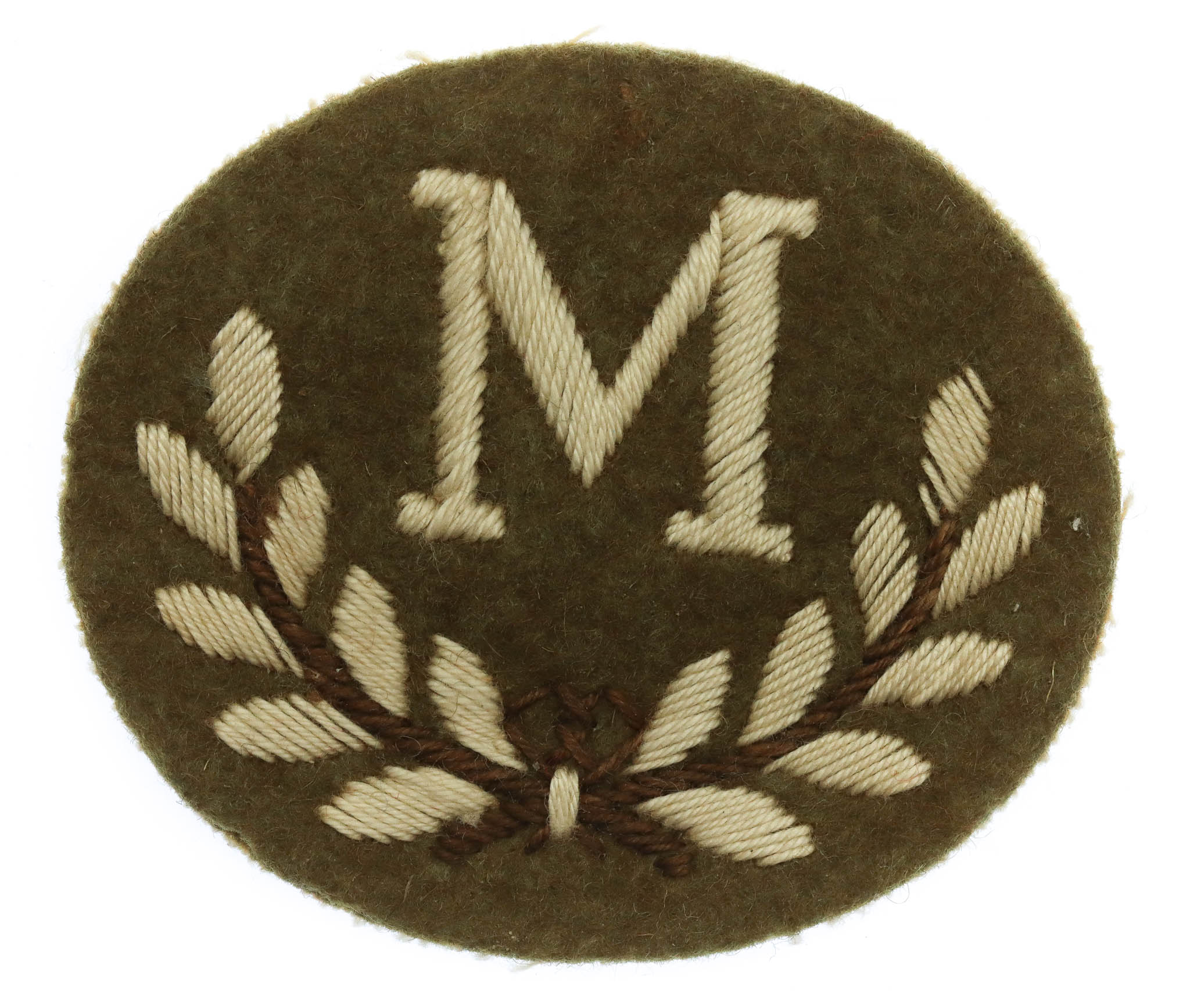 British Army Mortarman (M) Cloth Proficiency Arm Badge