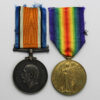 WW1 British War & Victory Medal Pair - Pte. G.H. Grunwell, Army Service Corps