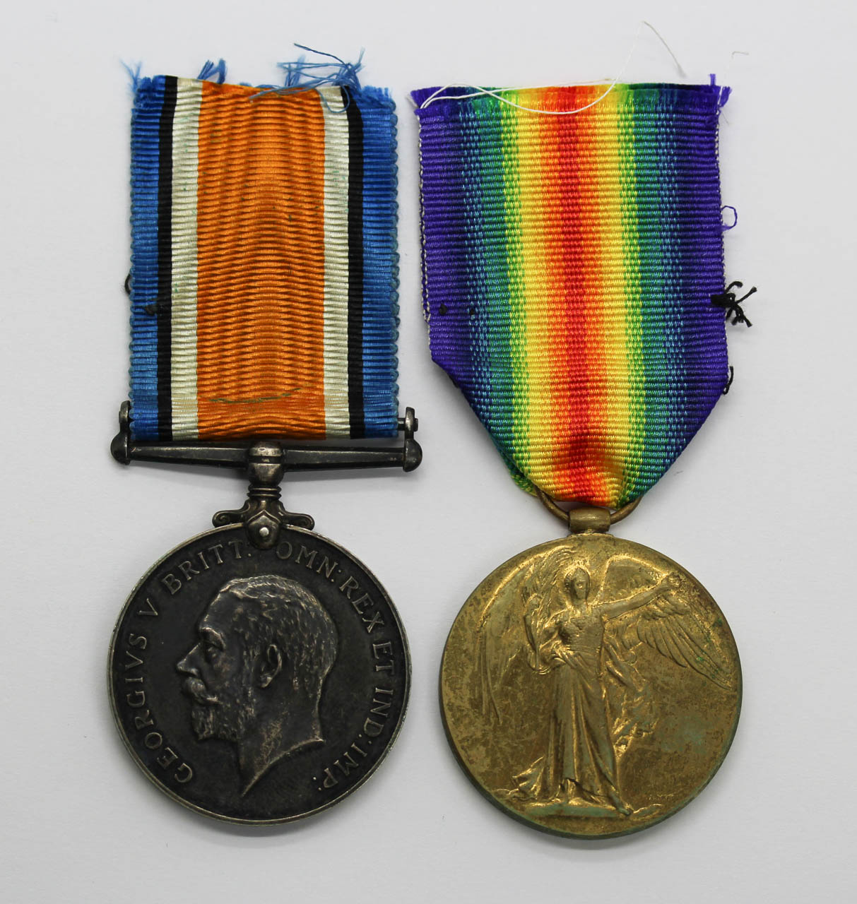 WW1 British War & Victory Medal Pair - Pte. G.H. Grunwell, Army Service Corps