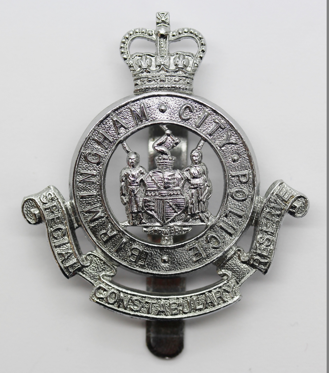 Birmingham City Police Special Constabulary Reserve Cap Badge - Queen's Crown