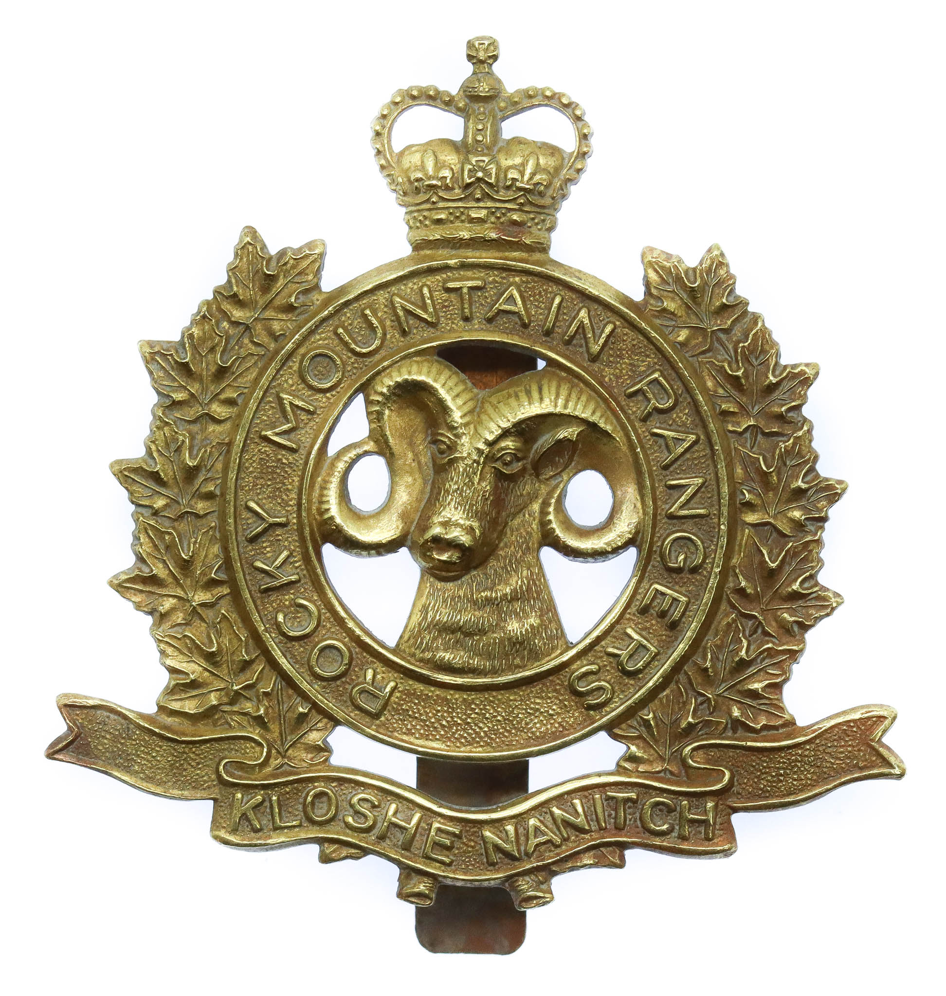 Canadian Rocky Mountain Rangers Cap Badge - Queen's Crown