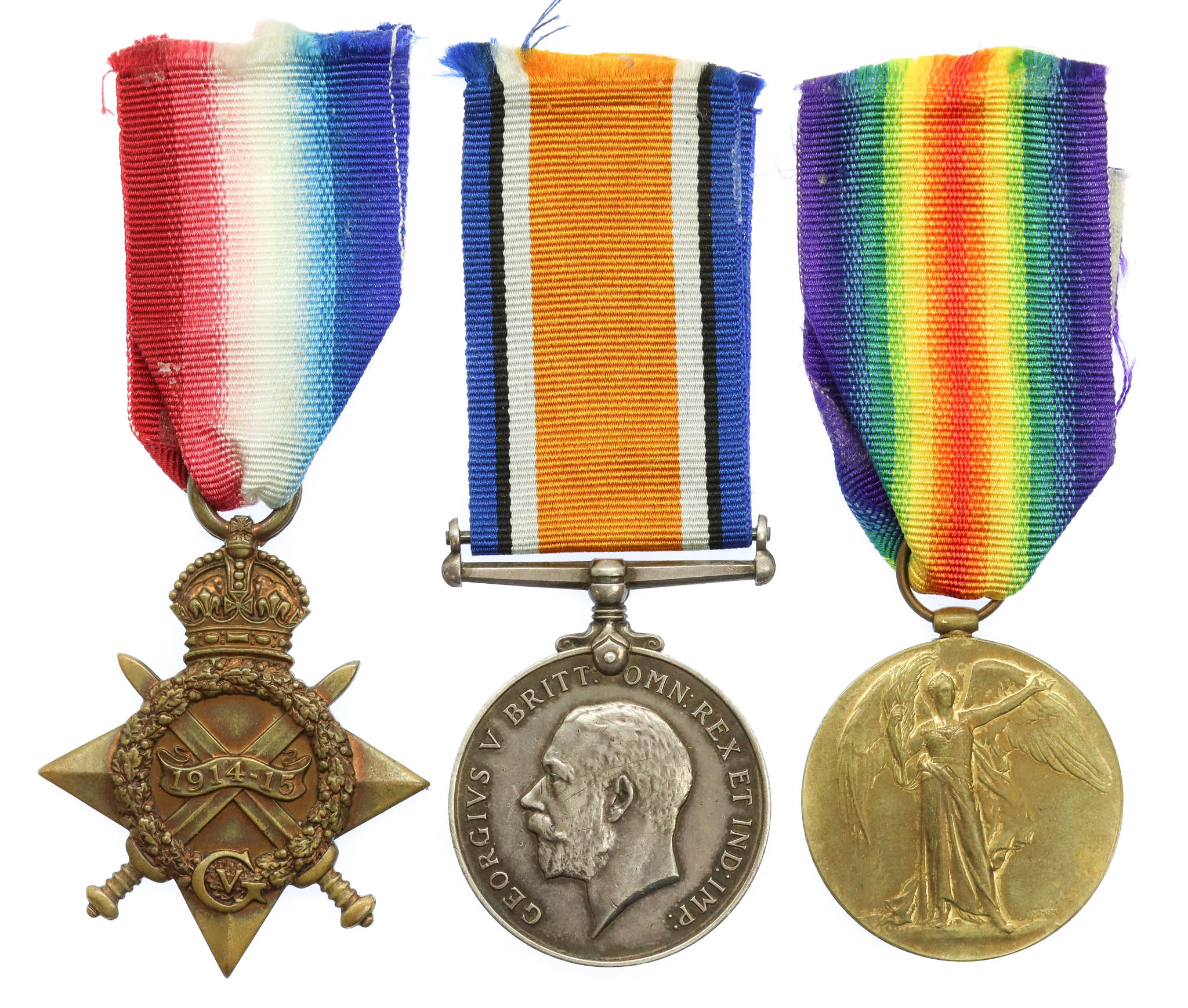 WW1 1914-15 Star Medal Trio - Pte. J.H. Mullingan, Manchester Regiment