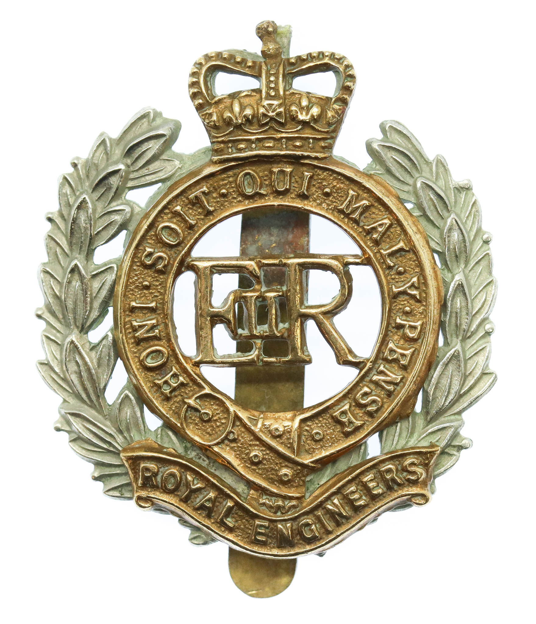 EIIR Royal Engineers Bi-Metal Cap Badge