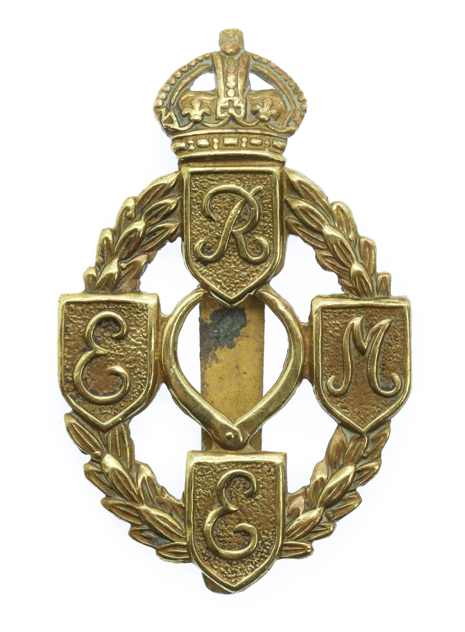 Royal Electrical & Mechanical Engineers (R.E.M.E.) Cap Badge - King's Crown (2nd Pattern)