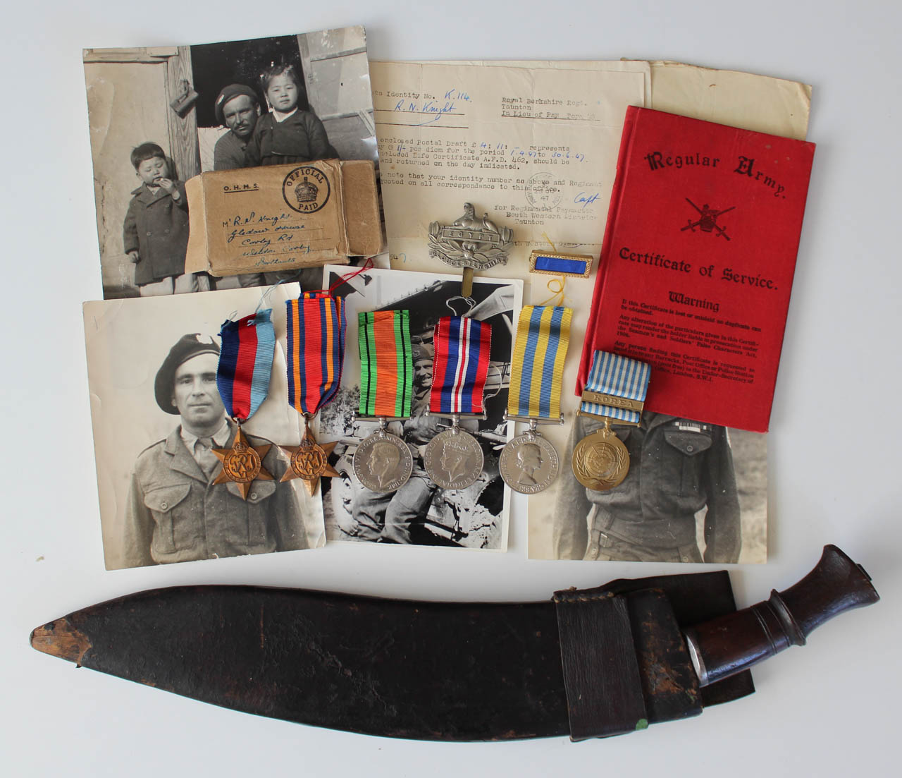 Superb WW2 and Korean War Glorious Gloster's Battle of Imjin River Prisoner of War Medal Group of Six - Pte. R.N. Knight, 1st Bn. Gloucestershire Regiment