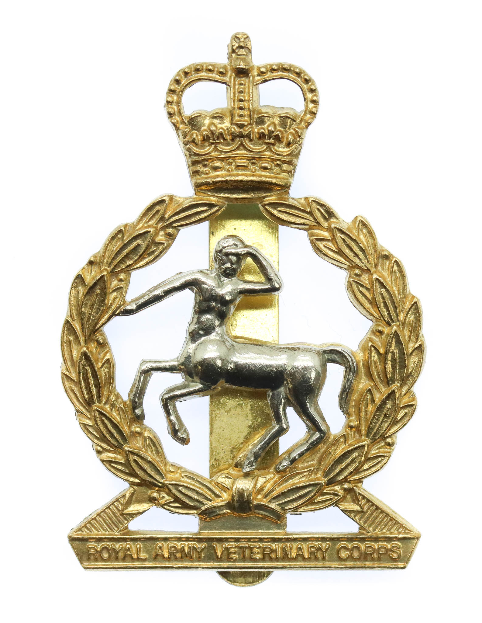 Royal Army Veterinary Corps (R.A.V.C.) Cap Badge - Queen's Crown