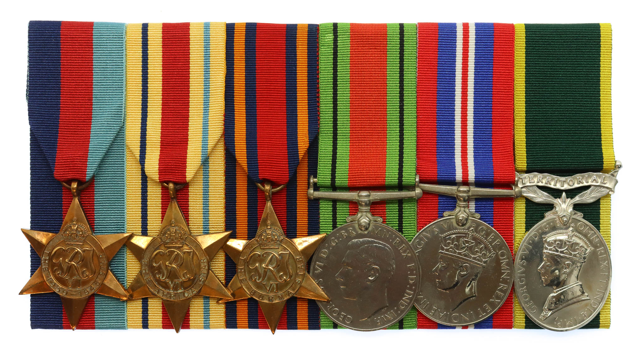WW2 Chindits Territorial Efficiency Medal Group of Six - Pte. G. Evans, 2nd Bn. King's Own (Royal Lancaster Regiment)