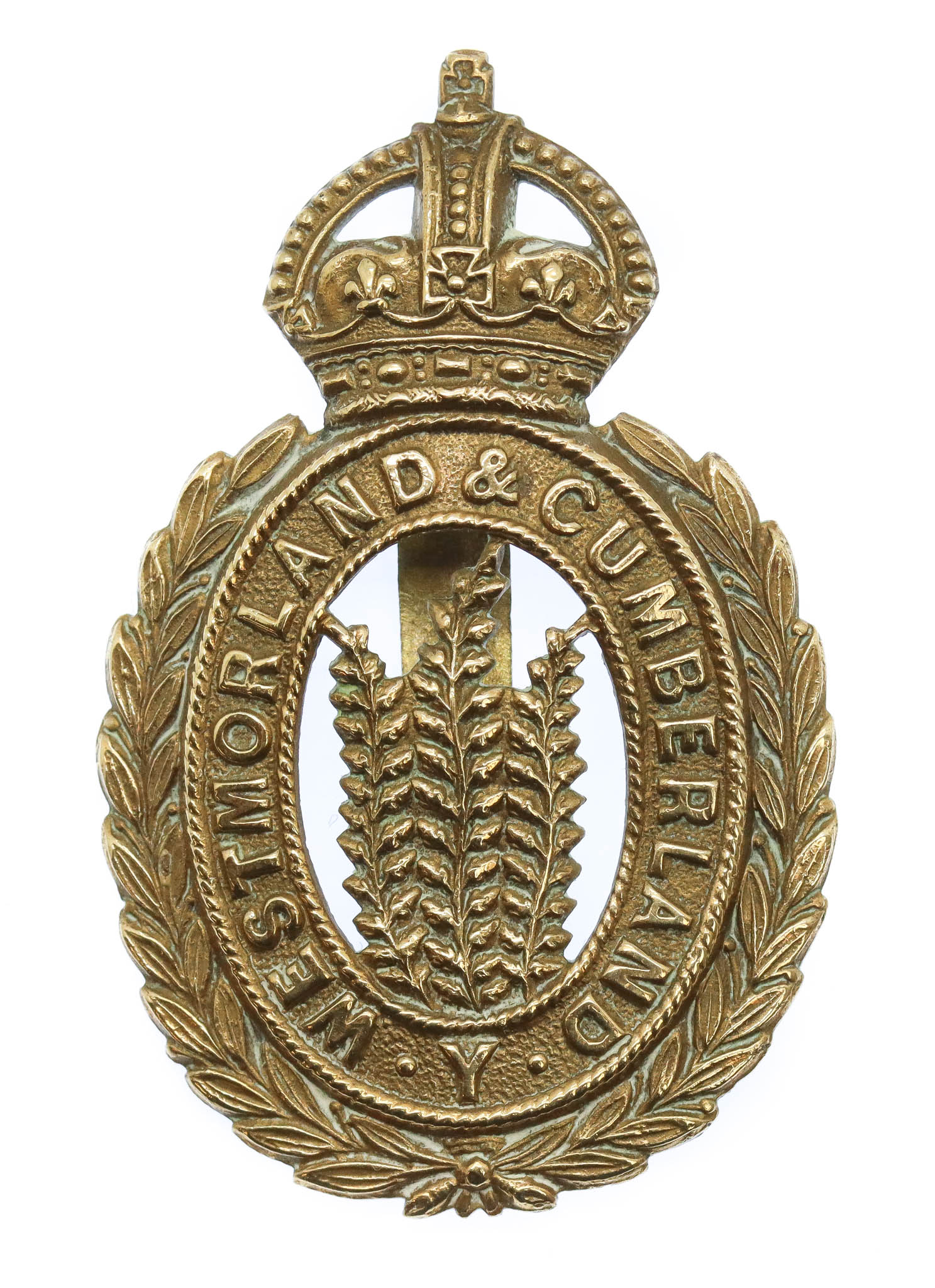 Westmorland & Cumberland Yeomanry Cap Badge - King's Crown