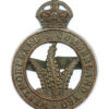 Westmorland & Cumberland Yeomanry Officer's Service Dress Cap Badge - King's Crown