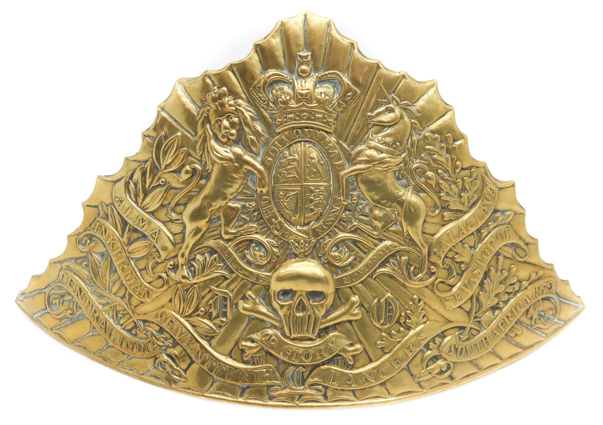 Victorian 17th (Duke of Cambridge's Own) Lancers Czapka Cap Plate