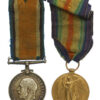 WW1 British War & Victory Medal Pair - Pte. F. Jury, 17th (Rosebury's Bantams) Bn. Royal Scots