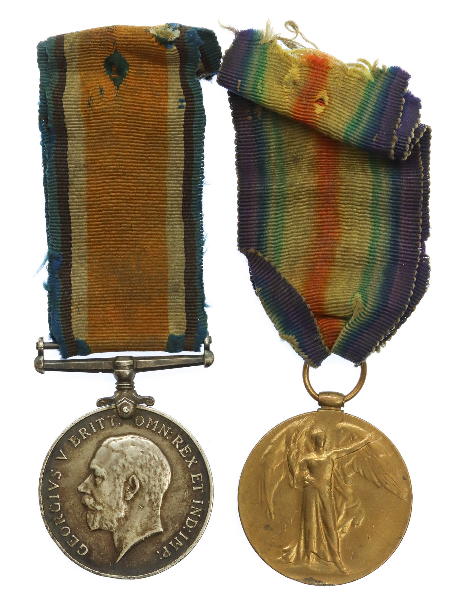 WW1 British War & Victory Medal Pair - Pte. F. Jury, 17th (Rosebury's Bantams) Bn. Royal Scots